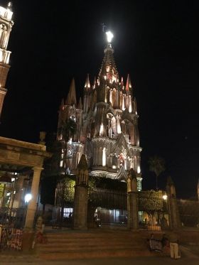 Parroquia of San Miguel de Allende at night – Best Places In The World To Retire – International Living