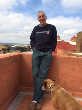 Chuck Bolotin on the rooftop at Los Labradores, San Miguel de Allende, Mexico