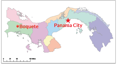 Map Of Boquete Panama