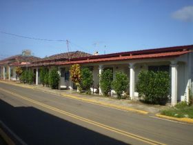 Pedasi (Azuero Peninsula) Panama typical road in front of a typical building in  – Best Places In The World To Retire – International Living