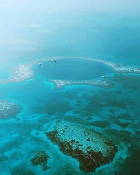 Blue Hole in Belize, viewed from the air – Best Places In The World To Retire – International Living