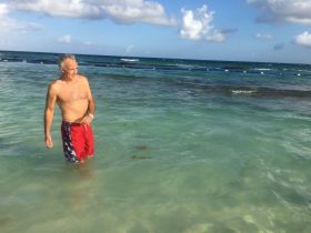 Chuck Bolotin at beach in Akumal, Mexico – Best Places In The World To Retire – International Living
