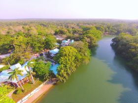(Arial view of Black Orchid Resort on the Belize River, Burrell Boom Village, Belize – Best Places In The World To Retire – International Living
