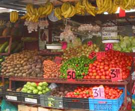 Fruit and vegetable stand in Valle de Anton, near Coronado, Panama – Best Places In The World To Retire – International Living