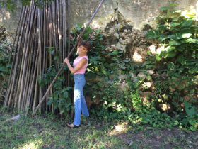 Iona Chamberlain working in her hacienda garden, outside of Merida, Mexico – Best Places In The World To Retire – International Living