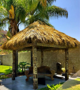 Outdoor living under a palapa with furniture from NOMAD furniture, Ajijic, Mexico – Best Places In The World To Retire – International Living