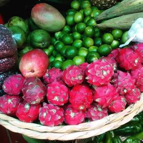 Pink pitaya, mangoes and limes at the market, San Juan del Sur, Mexico – Best Places In The World To Retire – International Living