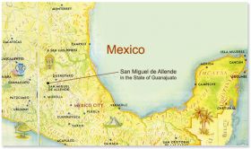 San Miguel de Allende on map of Mexico – Best Places In The World To Retire – International Living