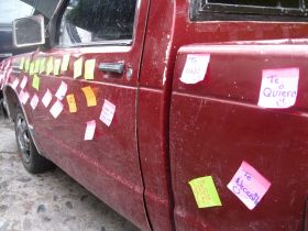 Truck with Post-it notes all over it, Puerto Vallarta, Mexico – Best Places In The World To Retire – International Living