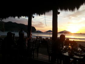 San Juan del Sur restaruant on the beach, at sunset, looking at ocean – Best Places In The World To Retire – International Living