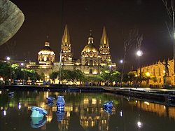 Independence Plaza at night, Guadalajara, Mexico – Best Places In The World To Retire – International Living