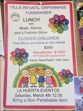 Banner for fundraiser at Lake Chapala Society LCS