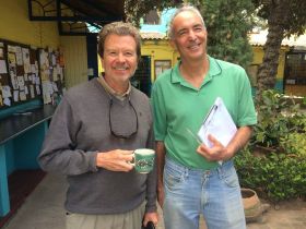 Ben White at Lake Chapala Society LCS and Chuck Bolotin