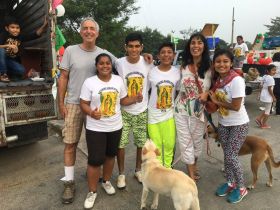 Celebrants at the Virgin of Guadalupe in Mexico with Jet Metier and Chuck Bolotin