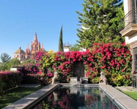 Pool with a view of the Parroquia in the central of San Miguel de Allende, Mexico – Best Places In The World To Retire – International Living
