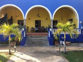 Veranda of Hacienda Nophat, Merida, Yucatan, Mexico