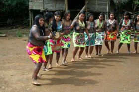 Emberá women's dance, Panama