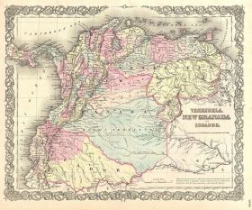 1855 map that shows Panama with New Granada, Venuzuela, Equador – Best Places In The World To Retire – International Living